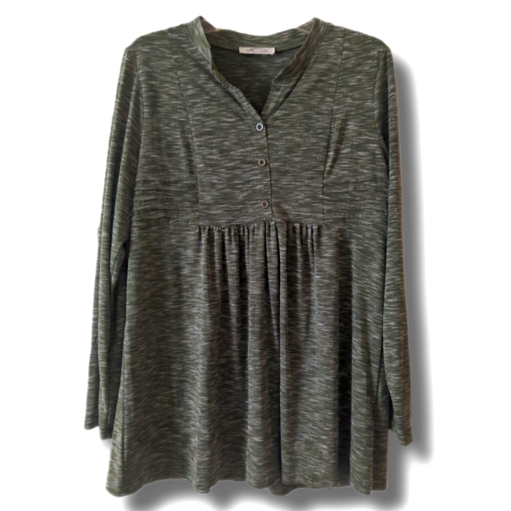 Comfortable Khakis Green Tunic Size L
